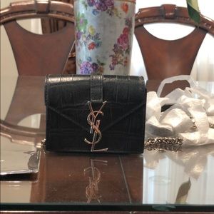 Saint Laurent mini crocodile crossbody